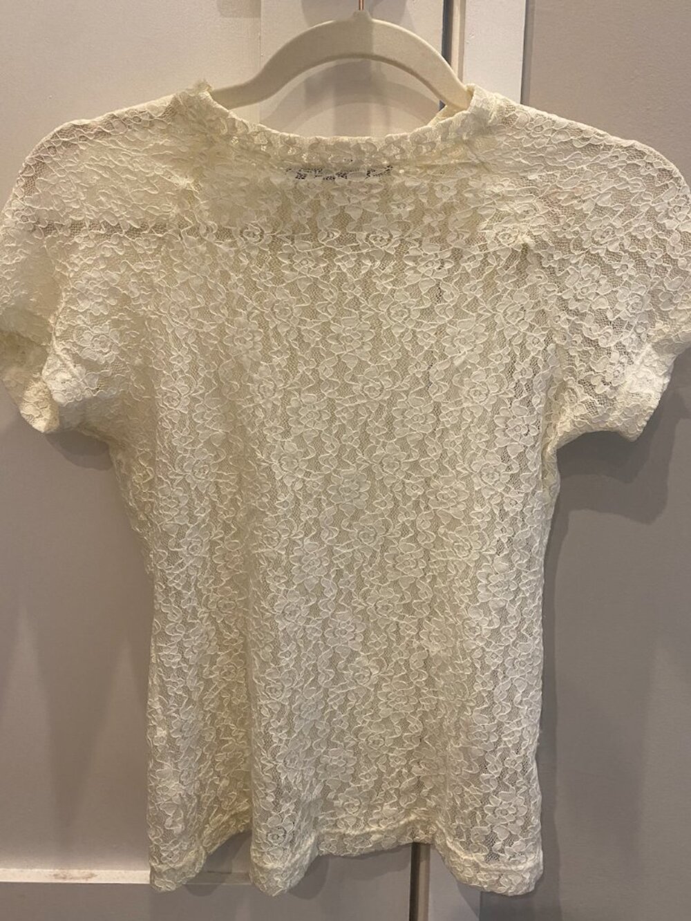 REVOLVE / EB DENIM LACE SHEER TSHIRT